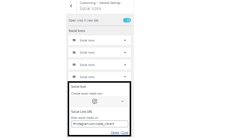 Setting Up Social Icon in Azure News Theme