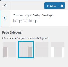 page design settings