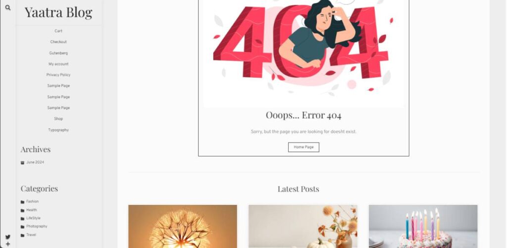 404 Error Page