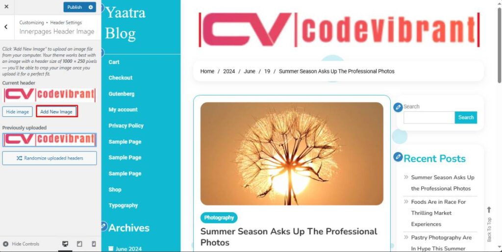 Header Image_Customizer