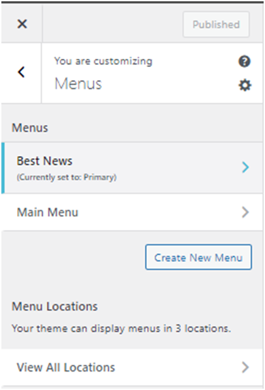 Menu in Azure News